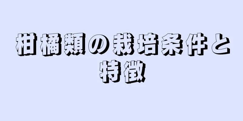 柑橘類の栽培条件と特徴