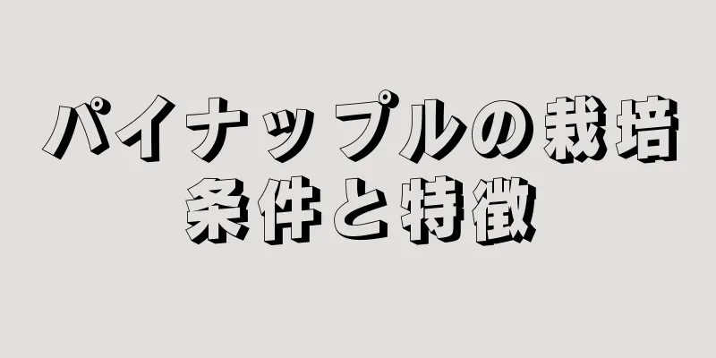 パイナップルの栽培条件と特徴