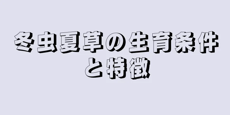 冬虫夏草の生育条件と特徴