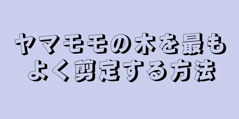 ヤマモモの木を最もよく剪定する方法