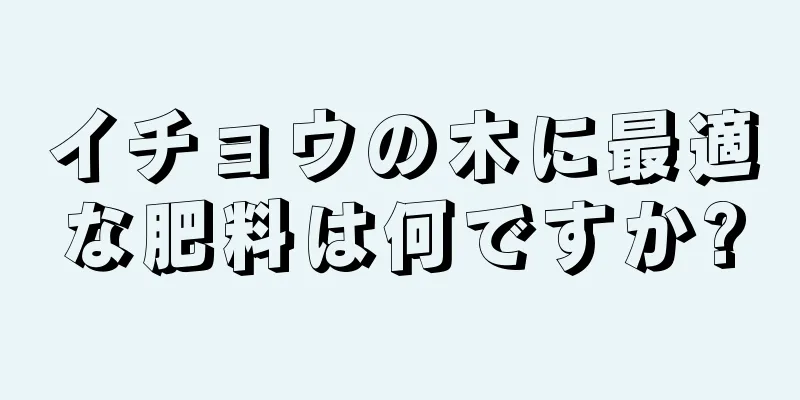 イチョウの木に最適な肥料は何ですか?
