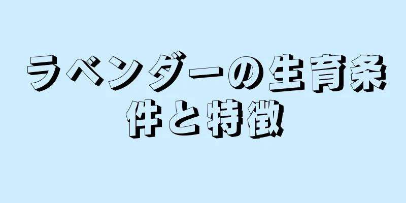 ラベンダーの生育条件と特徴