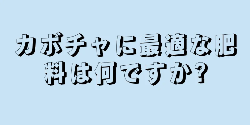 カボチャに最適な肥料は何ですか?