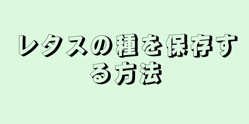 レタスの種を保存する方法