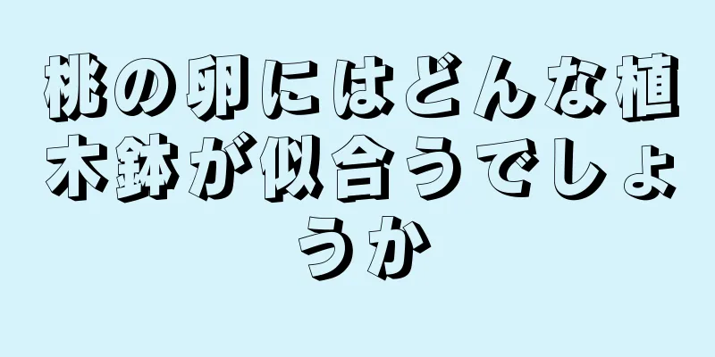 桃の卵にはどんな植木鉢が似合うでしょうか