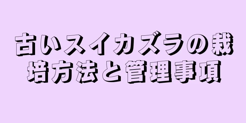古いスイカズラの栽培方法と管理事項