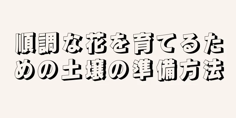 順調な花を育てるための土壌の準備方法