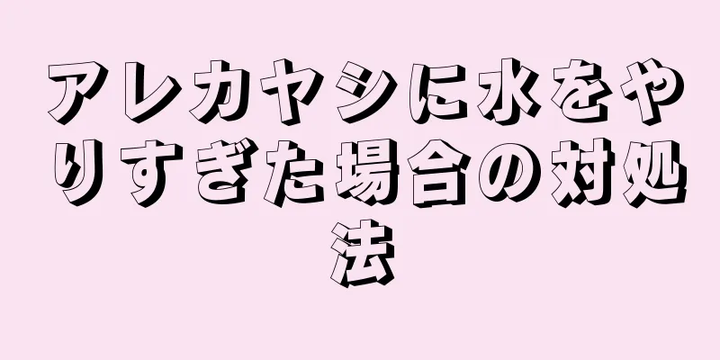アレカヤシに水をやりすぎた場合の対処法