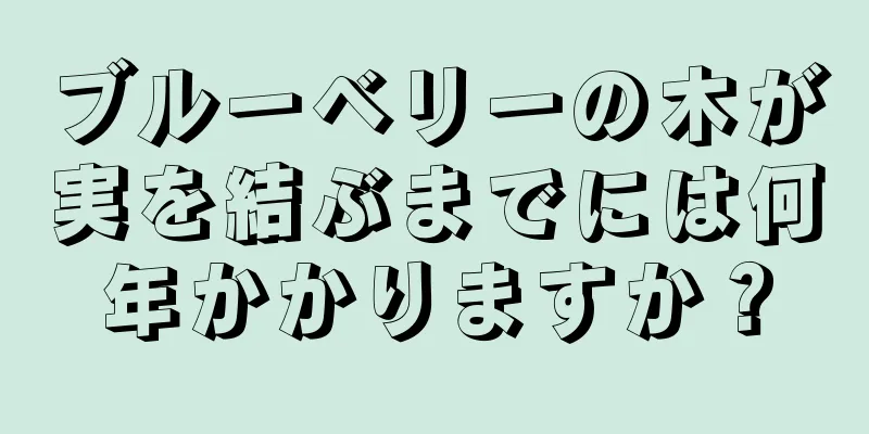 ブルーベリーの木が実を結ぶまでには何年かかりますか？