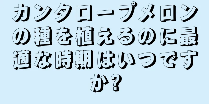 カンタロープメロンの種を植えるのに最適な時期はいつですか?