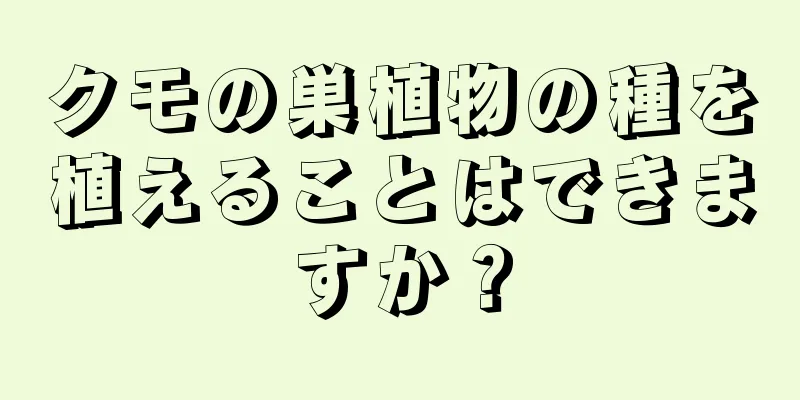 クモの巣植物の種を植えることはできますか？