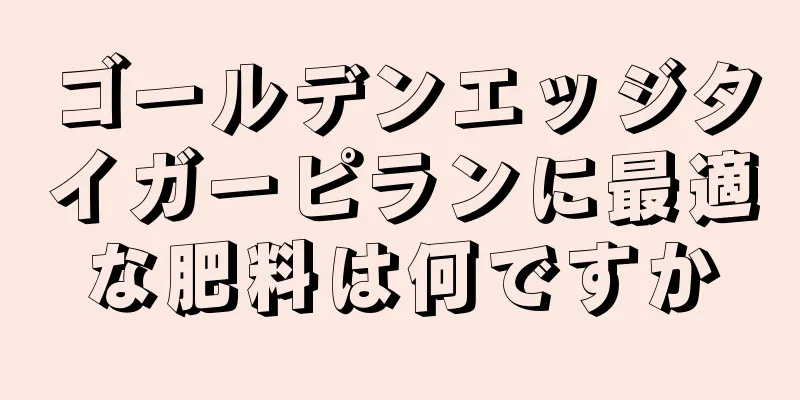 ゴールデンエッジタイガーピランに最適な肥料は何ですか