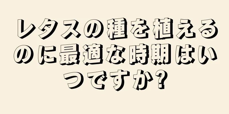 レタスの種を植えるのに最適な時期はいつですか?