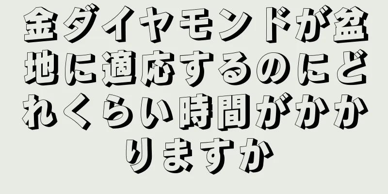 金ダイヤモンドが盆地に適応するのにどれくらい時間がかかりますか