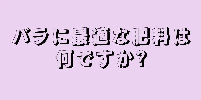 バラに最適な肥料は何ですか?