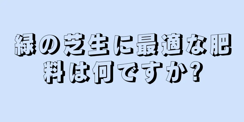 緑の芝生に最適な肥料は何ですか?