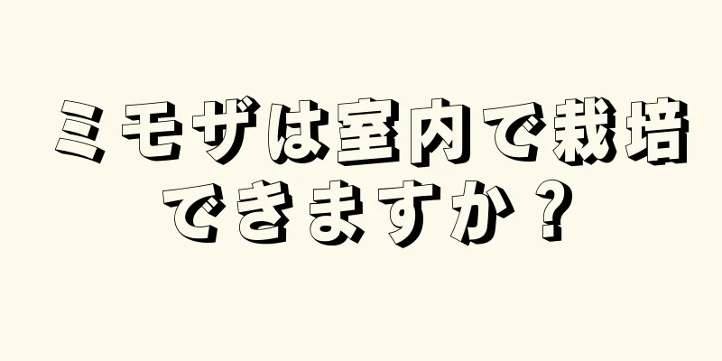 ミモザは室内で栽培できますか？
