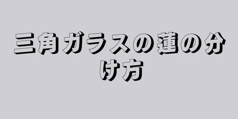 三角ガラスの蓮の分け方