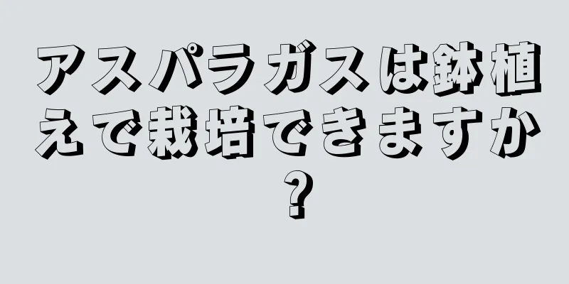 アスパラガスは鉢植えで栽培できますか？