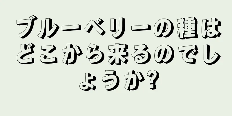 ブルーベリーの種はどこから来るのでしょうか?