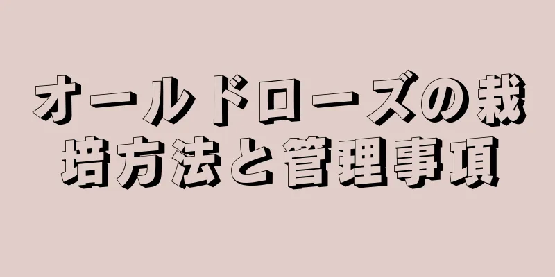 オールドローズの栽培方法と管理事項