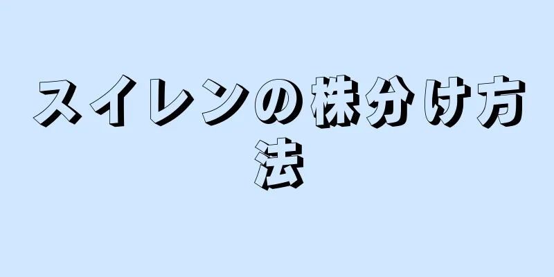 スイレンの株分け方法