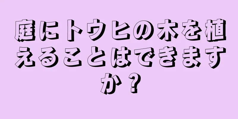 庭にトウヒの木を植えることはできますか？