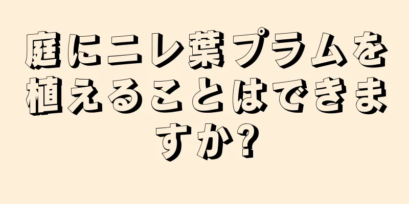 庭にニレ葉プラムを植えることはできますか?