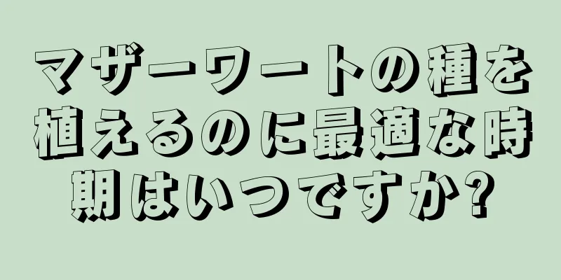 マザーワートの種を植えるのに最適な時期はいつですか?