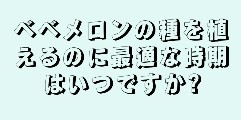 ベベメロンの種を植えるのに最適な時期はいつですか?