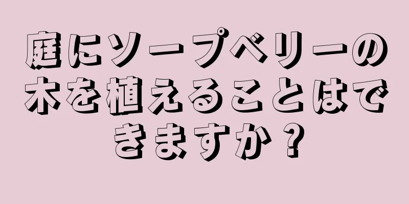 庭にソープベリーの木を植えることはできますか？