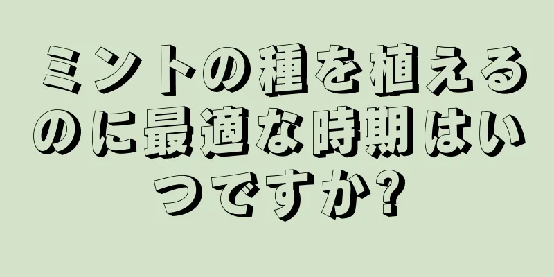 ミントの種を植えるのに最適な時期はいつですか?