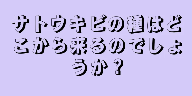 サトウキビの種はどこから来るのでしょうか？