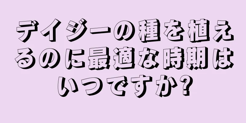 デイジーの種を植えるのに最適な時期はいつですか?