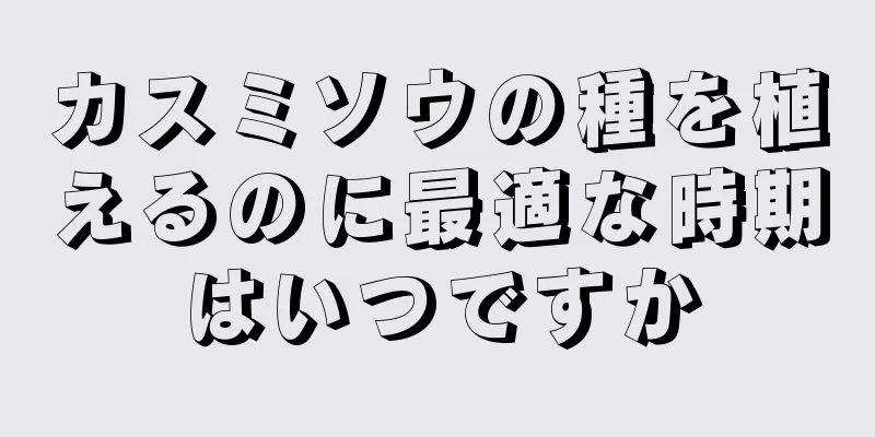 カスミソウの種を植えるのに最適な時期はいつですか