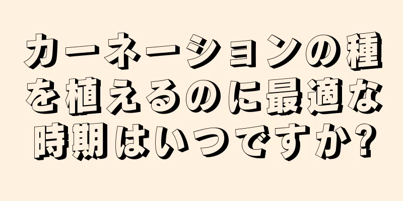 カーネーションの種を植えるのに最適な時期はいつですか?