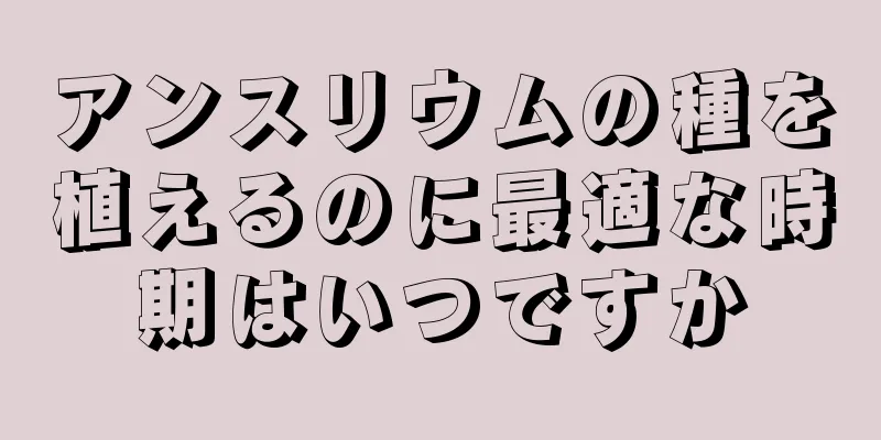 アンスリウムの種を植えるのに最適な時期はいつですか