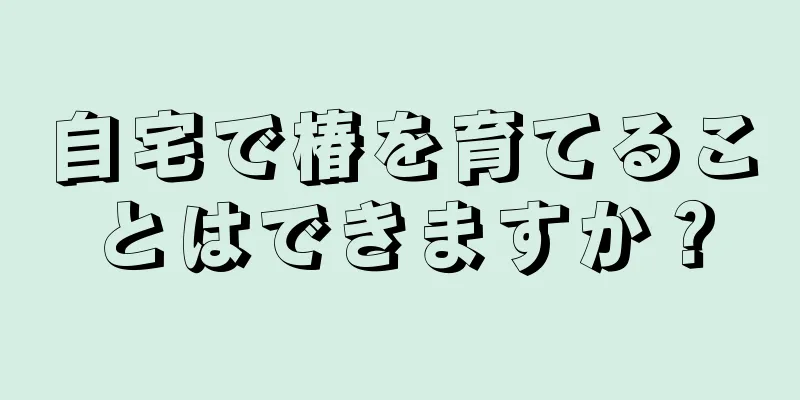 自宅で椿を育てることはできますか？
