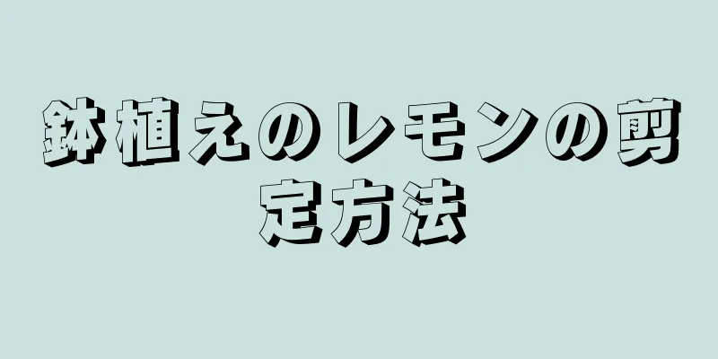 鉢植えのレモンの剪定方法