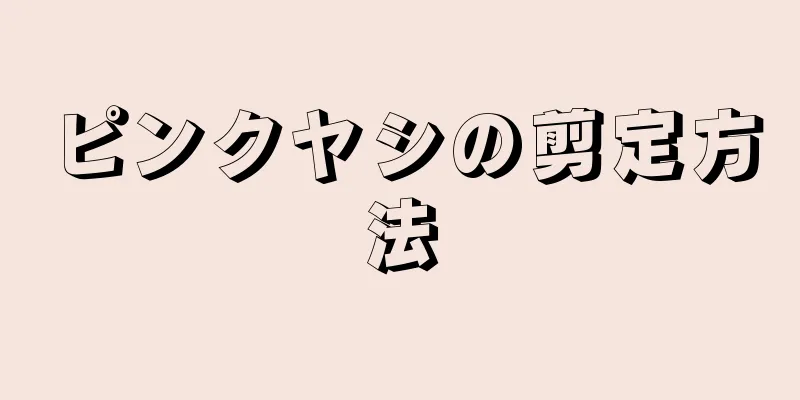 ピンクヤシの剪定方法