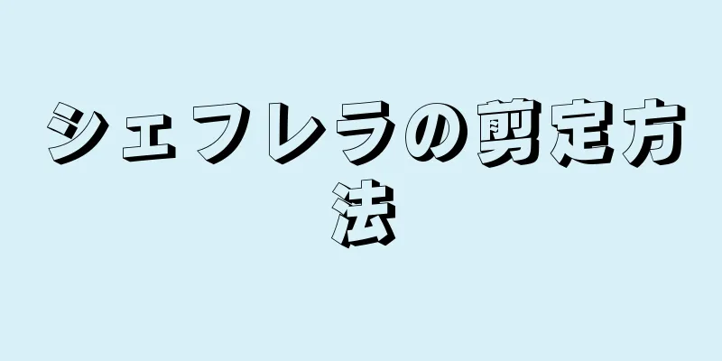 シェフレラの剪定方法