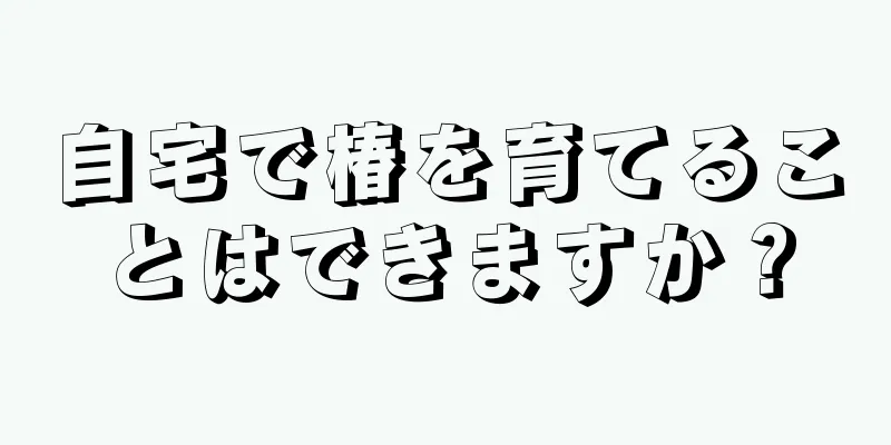 自宅で椿を育てることはできますか？