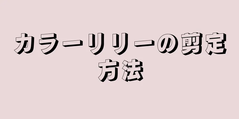 カラーリリーの剪定方法