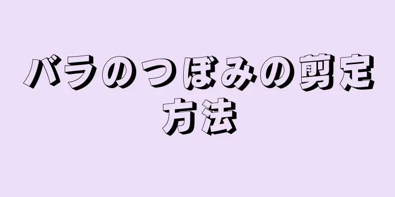 バラのつぼみの剪定方法