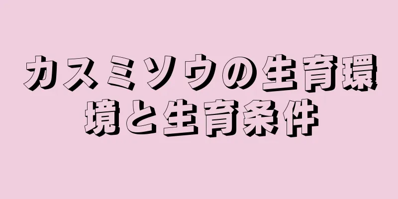 カスミソウの生育環境と生育条件