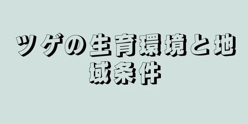 ツゲの生育環境と地域条件