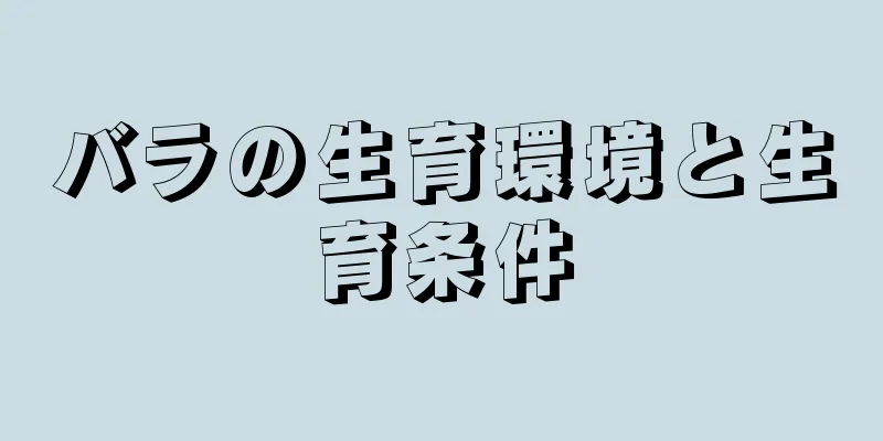 バラの生育環境と生育条件