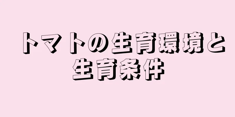 トマトの生育環境と生育条件