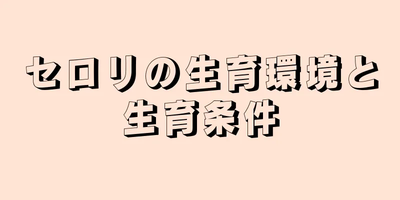 セロリの生育環境と生育条件