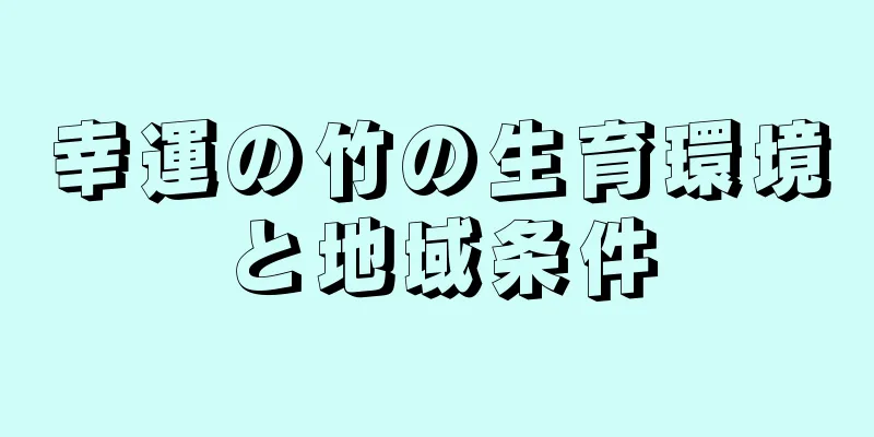 幸運の竹の生育環境と地域条件